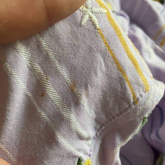 ANTHROPOLOGIE Lemon Orchard Embroidered Sleep Top Sz L - Picture 7 of 7